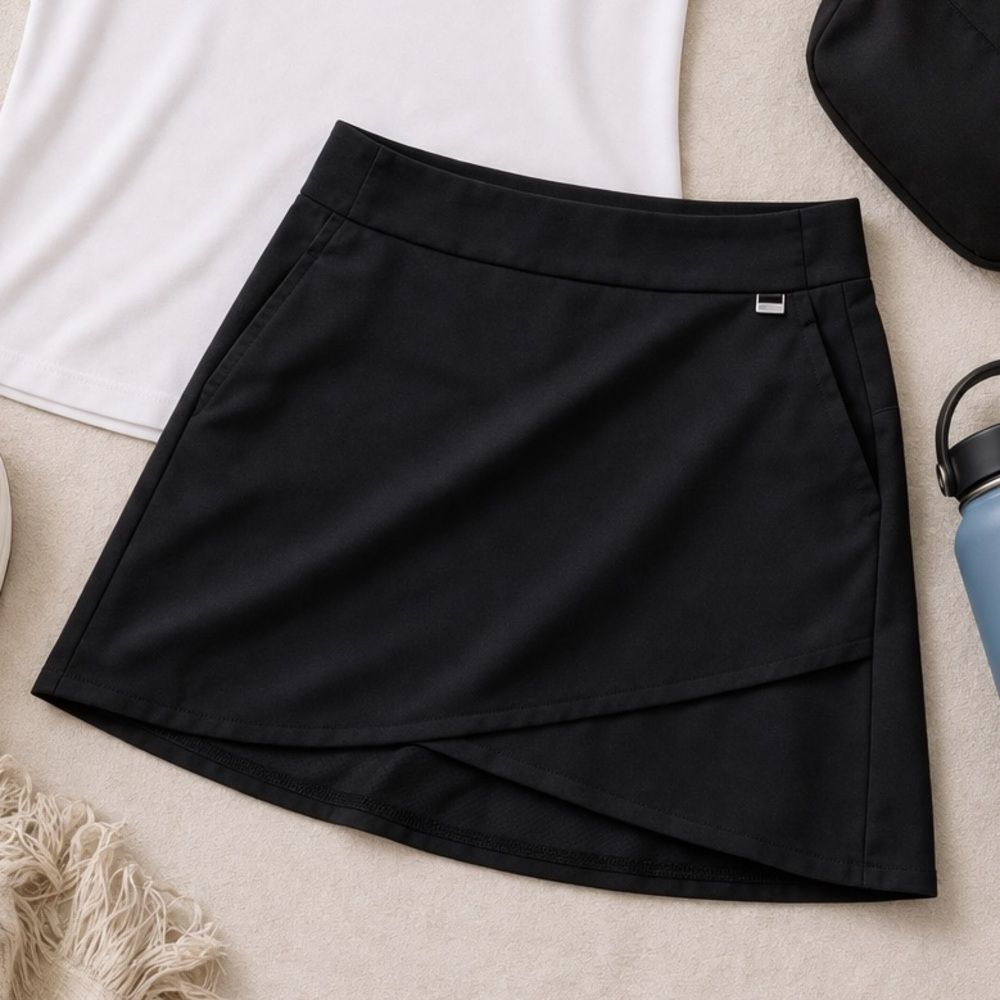 Greg Norman Play Dry Skort Size M Black Golf Tennis Pickleball Athletic Sporty